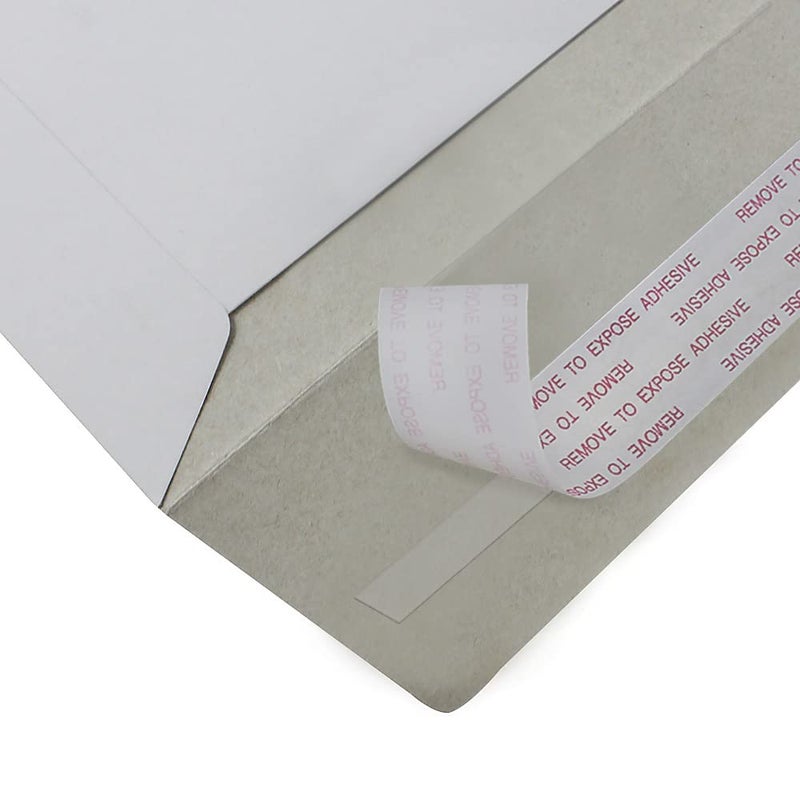 EcoSwift 50 EcoSwift 6.5 x 4.5 Rigid Photo Mailers Stay Flats White Cardboard Self Seal Envelopes - Image 2